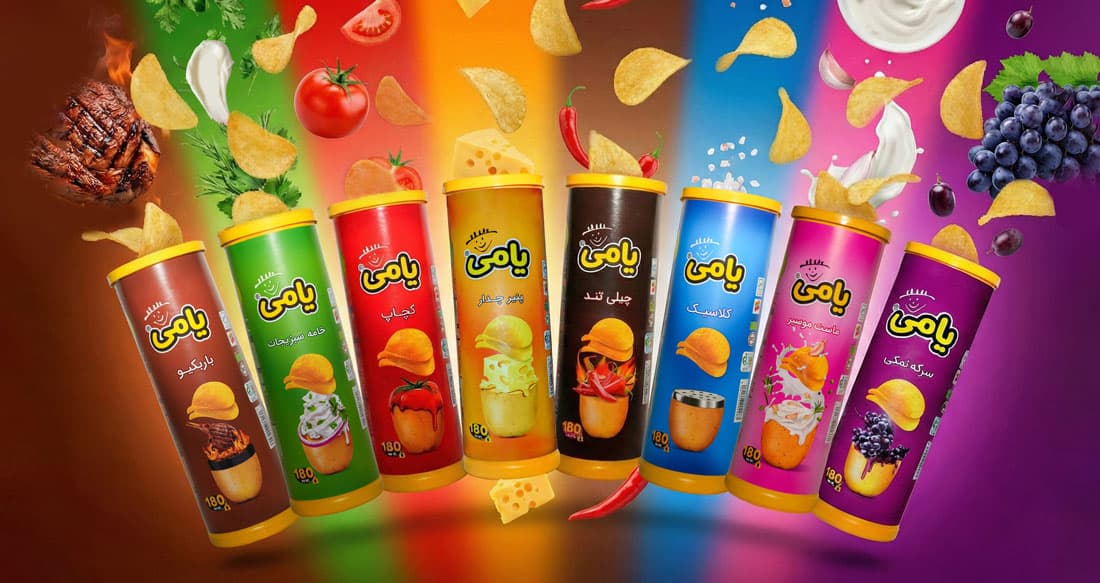 چیپس همسان قوطی 180 گرمی یامی