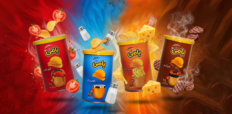 چیپس همسان قوطی پرستیژ یامی
