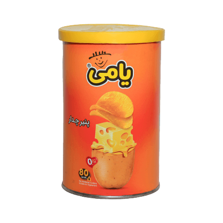 چیپس یامی با طعم پنیر چدار (قوطی پرستیژ)