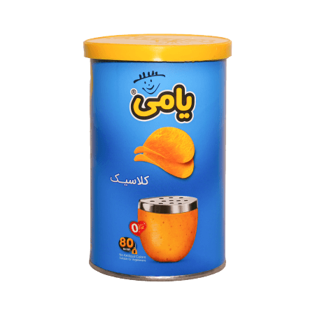 چیپس یامی با طعم نمکی کلاسیک (قوطی پرستیژ)
